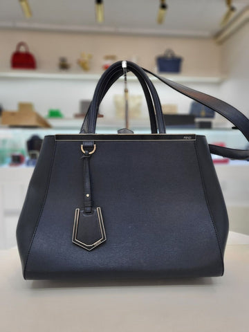 FENDI Medium Tote Schultertasche Navy 8BH250 158877545 [P]