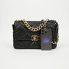 CHANEL 19 レザー ラージ ショルダーバッグ ブラック ゴールド金具 158643997 [P]