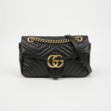 Gucci GG Marmont Small Matelassé Shoulder Bag Black 158665874 [P]