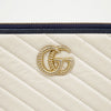 Gucci Leather GG Marmont Clutch White 158665934 [P]