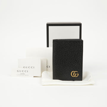 Gucci GG Marmont Leather Card Case Black with Gold 158725852 [P]