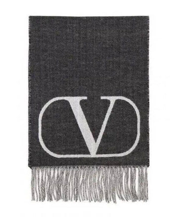 Valentino V Logo Wool Cashmere Scarf 155587449 [P]