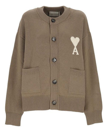 AMI Wool Crewneck Cardigan 156729647 [P]