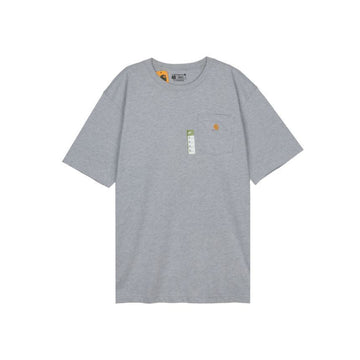 CARHARTT Oversized Heavyweight Regular Short Sleeve Pocket T-Shirt Heather Grey 157344623 [P]