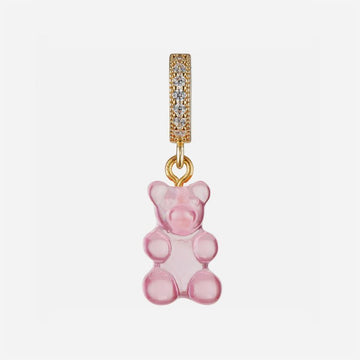 CRYSTAL HAZE JEWELRY Nostalgia Bear Pave Connector Gold Bubblegum 152735403 [P]