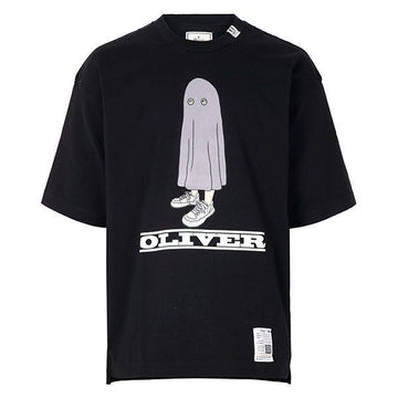MAISON MIHARA YASUHIRO ミハラヤスヒロ 25FW ブラック オリバー プリント Tシャツ A15TS651 151242260 [P]