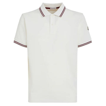 MONCLER Logo-Patch Polo-T-Shirt Weiß 8A000 07 89A16 034 125719828 [P]