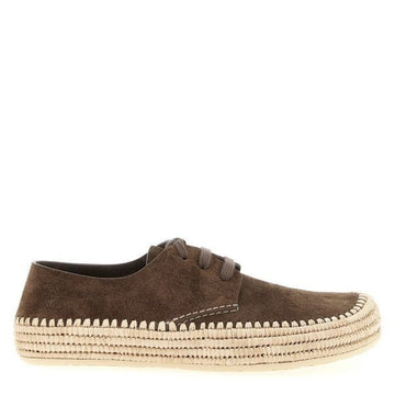 LOEWE Lace-Up-Schuhe aus Wildleder und Laffia 153871219 [P]