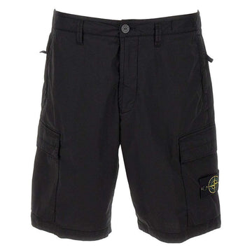 STONE ISLAND Wappen Cargo Shorts Schwarz 1015L0803 A0029 56990728 [P]