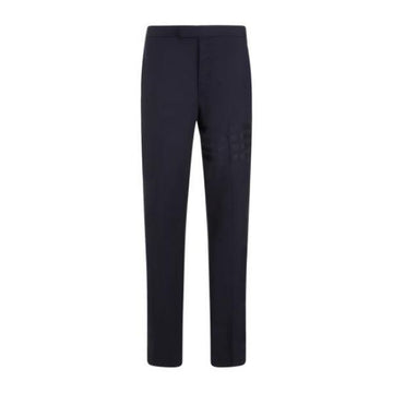 THOM BROWNE 4バー ストライプ プレーン ウィービング ウール スラックス stamp: MTC001A 06146 420 75832813 [P]