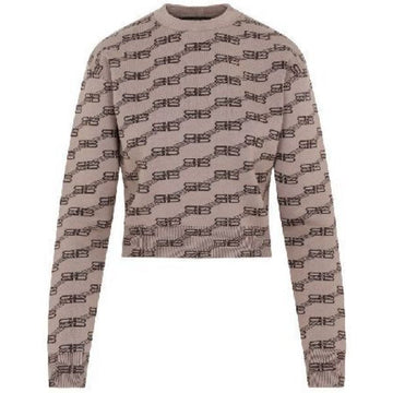 BALENCIAGA オールオーバー ロゴ クロップ ニット 733863 T3253 9378 149689791 [P]