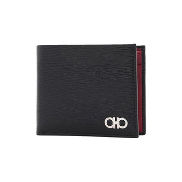SALVATORE FERRAGAMO Männer Geldbörse Gancho Schwarz Rot 0685986 SS26 152837382 [P]