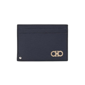 SALVATORE FERRAGAMO ID ガンチーニ カードホルダー 66 DEEP OCEAN 0744849 75828422 [P]