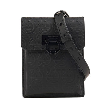 SALVATORE FERRAGAMO Ganci Pon Pochette Crossbody Tasche NERO 0758340 76551935 [P]