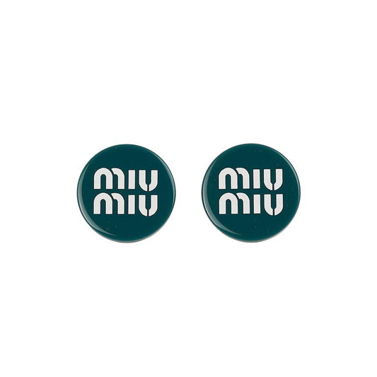 MIU MIU ロゴ フレキシ ガラス ピアス 5IO063 2F8O F0NQE 76972345 [P]