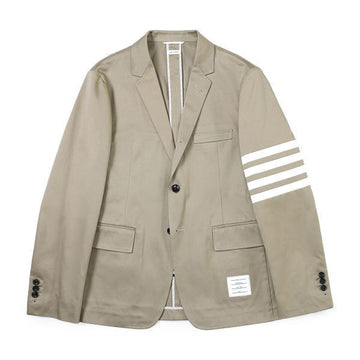 THOM BROWNE 26SS Baumwoll-Twill 4-Bars Unkonstruierte Klassische Sportjacke 132402450 [P]