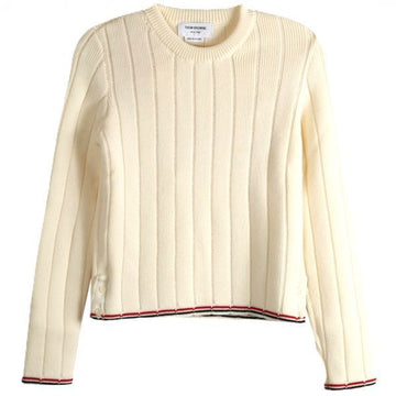THOM BROWNE リブステッチクルーネックニット 149798552 [P]