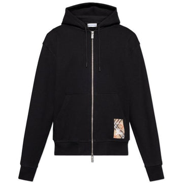 Burberry Check Label Cotton Zipper Hoodie 154878236 [P]