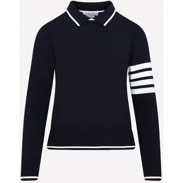 THOM BROWNE 4-Streifen Viskose-Tipping-Pullover (FKA415A Y5501 415) 149842163 [P]