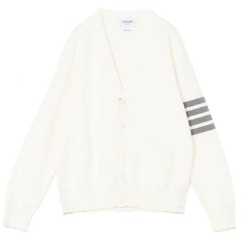 THOM BROWNE コットンミラノステッチ4バーVネックカーディガン 153494597 [P]