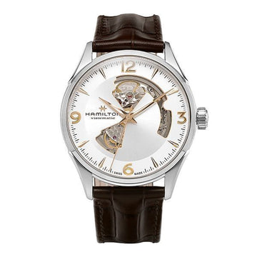 Hamilton Jazzmaster Open Heart Leather Watch 35944205 [P]