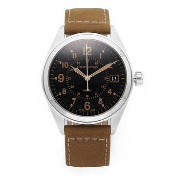 Hamilton Watch H68551833 Khaki Field Men's Leather Watch 41501945 [P]
