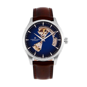 Hamilton Jazzmaster Open Heart Men's Leather Watch 45746734 [P]