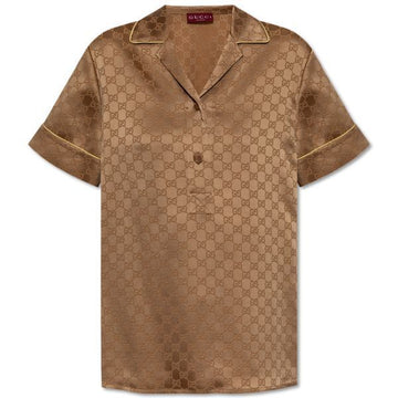 GUCCI サテン ショートスリーブ シャツ 153494229 [P]