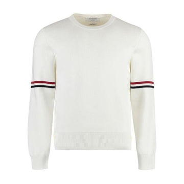 THOM BROWNE 26SS コットン ミラノ スティッチ RWB ストライプ プルオーバー ニット 115093440 [P]
