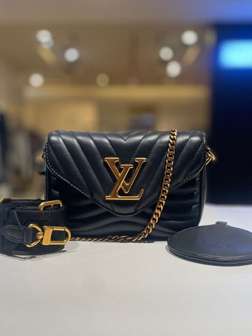 LOUIS VUITTON Multi Pochette Schultertasche Schwarz M56461 158914673 [P]