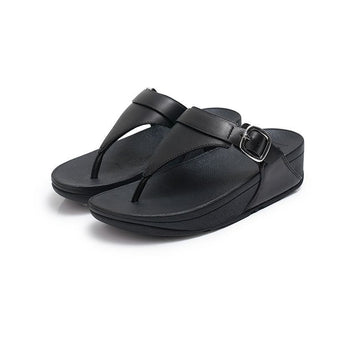 FITFLOP Lulu Leder Zehentrenner Sandalen Schwarz ES8-090 152738846 [P]