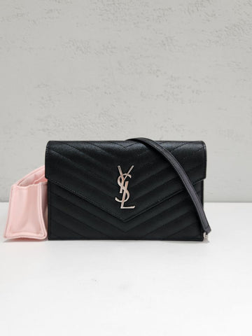 Saint Laurent Monogram Envelope Silver Chain Crossbody Bag 393953 158958274 [P]