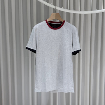 BRUNELLO CUCINELLI コットンクルーネック半袖Tシャツグレー(Sランク/XL) 158964572 [P]