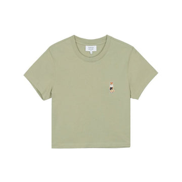 Maison Kitsune Women's Dressed Fox Baby T-Shirt Dusty Green QW00113KJ7026-0451 152318964 [P]