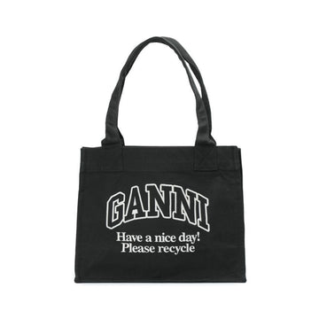 GANNI Großer Easy Shopper mit kontrastiertem Logo und Taschen Phantom A7180-252 144596110 [P]