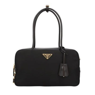 PRADA ミディアムナイロン＆レザー トップハンドルバッグ 149066385 [P]