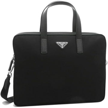 Prada Nylon Leather Briefcase 114941688 [P]