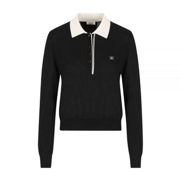 Celine Embroidered Cashmere Polo Knit 158978303 [P]