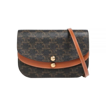 CELINE トリオペ デュオ ストラップ ウォレット & クロスボディバッグ タン 10P672 GVL 04LU 158978309 [P]