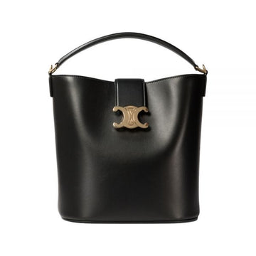 CELINE トリオペ ルイジ ミディアム バケットバッグ ブラック 116613 FX9 38NO 158978316 [P]