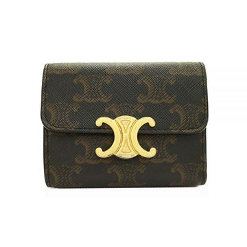 CELINE トリオペ コンパクト コイン 財布 ブラウン 10I652 DS3 04LU 158978329 [P]