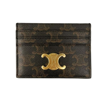 CELINE トリオペ ゴールドロゴ カードケース タン 10L832 CQH 04LU 158978343 [P]