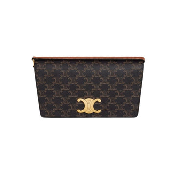 CELINE トリオペ トラペーズ キャンバス ショルダーバッグ タン 199282 CUZ 04LU 158978358 [P]