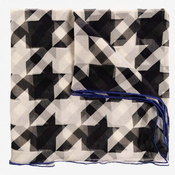 BURBERRY ハウンズトゥース シルク スカーフ (8081994) 75837644 [P]