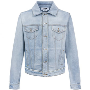 MSGM Hellblauer Denim-Jacke 150317545 [P]