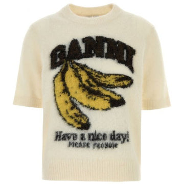GANNI バナナグラフィックスリーブセーター 157362915 [P]