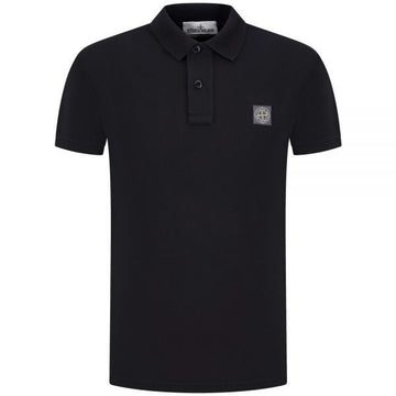 STONE ISLAND オーガニックコットンジャージー 'フィサト' エフェクト 半袖ポロシャツ (L1S15 S0057 V0029) 157362911 [P]