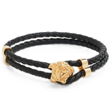 Versace Medusa Braided Leather Bracelet 157363816 [P]