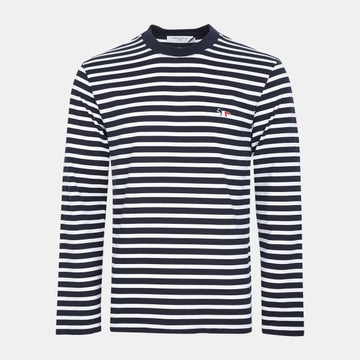 MAISON KITSUNE マリン ティーシャツ トリコロール フォックス パッチ (FU00115KJ0044-NAWHS480) 75836742 [P]