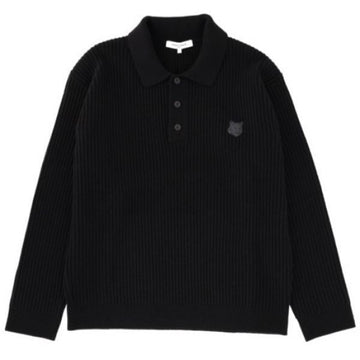 Maison Kitsune Wool Ribbed Polo Jumper 151315276 [P]